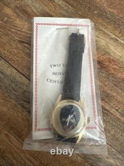 Rare John Lennon Beatles ASA Watch 1970's Alligator Calf Leather Band New Sealed