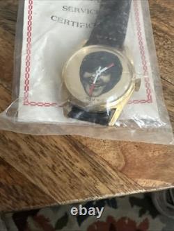 Rare John Lennon Beatles ASA Watch 1970's Alligator Calf Leather Band New Sealed