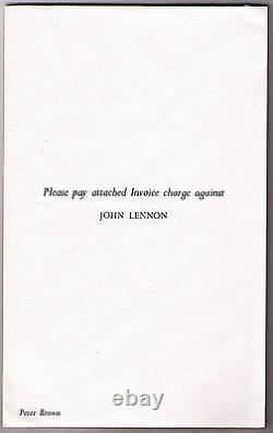 Rare John Lennon Pad 13 Pages From Tittenhurst Park The Beatles Peter Brown