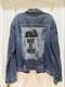Rare John Lennon Yoko Ono Black code Denim jacket Vintage Size L The Beatles