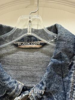 Rare John Lennon Yoko Ono Black code Denim jacket Vintage Size L The Beatles