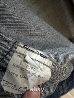 Rare John Lennon Yoko Ono Black code Denim jacket Vintage Size L The Beatles