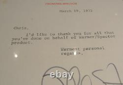 Rare Original Phil Spector Signed Note John Lennon Beatles Christmas Lp 75 Look