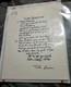 Rare Silk Screen John Lennon's Handwritten Lyrics Dear Prudence Beatles 1000