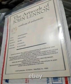 Rare Silk Screen John Lennon's Handwritten Lyrics Dear Prudence Beatles 1000