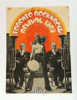 Rare TORONTO ROCK'N'ROLL REVIVAL 1969 1st printing POSTER JOHN LENNON, THE DOORS