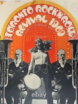 Rare TORONTO ROCK'N'ROLL REVIVAL 1969 1st printing POSTER JOHN LENNON, THE DOORS