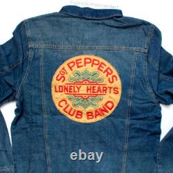 Rare The Beatles Sgt Peppers Denim Jean Jacket John Lennon George Harrison S