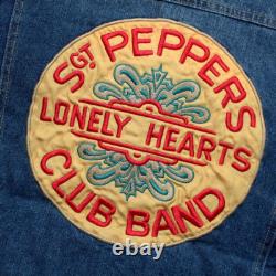 Rare The Beatles Sgt Peppers Denim Jean Jacket John Lennon George Harrison S