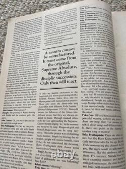 Rare VTG Back to Godhead Magazine 1981 Yoko Ono John Lennon George Harrison