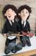 Ringo Starr and John Lennon Two Beatles Plush Dolls 1987 withInstruments & Tags