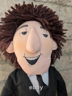 Ringo Starr and John Lennon Two Beatles Plush Dolls 1987 withInstruments & Tags