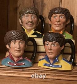 Royal Doulton Beatles Toby Mug Set 4 John Lennon Paul McCartney George Ringo