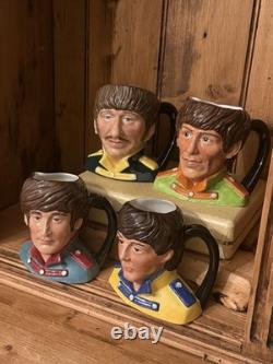 Royal Doulton Beatles Toby Mug Set 4 John Lennon Paul McCartney George Ringo