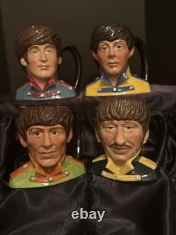 Royal Doulton Beatles Toby Mug Set 4 John Lennon Paul McCartney George Ringo