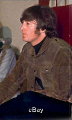 Rubber Soul Brown Beatles John Lennon Brown Vintage Suede Leather Jacket