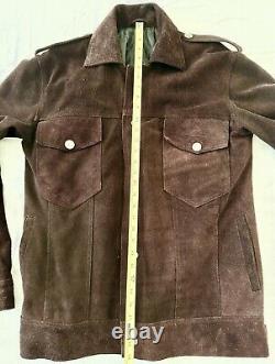 Rubber Soul Inspired Brown Suede Leather Jacket Beatles, John Lennon