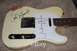 SEAN LENNON & JULIAN LENNON Hand signed guitar John Lennon's Kids, The Beatles