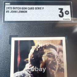 SGC 3 JOHN LENNON The Beatles 1973 Dutch Series P Card #5 Beatles