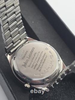 Seiko 5 automatic watch John Lennon Beatles Commemorative Engraved case back