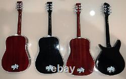 Set of 4 Axe Heaven Miniature Guitar Replicas The Beatles and John Lennon