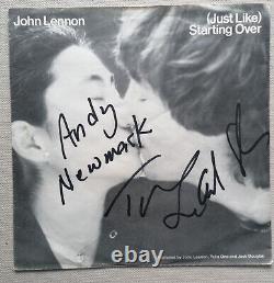 Signed John Lennon Double Fantasy Earl Slick Andy Newmark Levin Vinyl Thebeatles