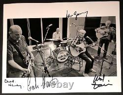Signed John Lennon Quarrymen Abbey Road Photo Rod Davis Len Garry Colin Hanton