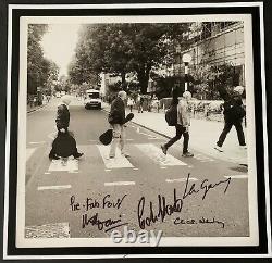 Signed John Lennon Quarrymen Photo Rod Davis Len Garry Colin Hanton Chas Newby