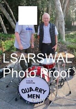 Signed John Lennon Quarrymen Photo Rod Davis Len Garry Colin Hanton Chas Newby