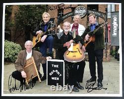 Signed John Lennon Quarrymen Photo Rod Davis Len Garry Colin Hanton Garden Fete