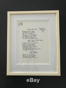Signed John Lennon lyrics the Solo years COMPLETE SUITE x 11 / the Beatles