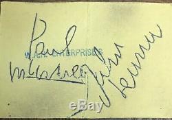 Signed Paul McCartney, John Lennon Beatles Original 1963 Ticket, Free S&I with BIN