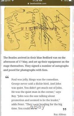 Signed Paul McCartney, John Lennon Beatles Original 1963 Ticket, Free S&I with BIN