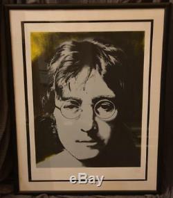 Silkscreen Portrait John Lennon Print Bag One Signed Yoko Ono /300 The Beatles