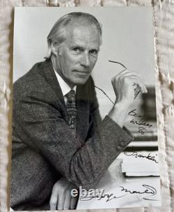 Sir George Martin-SIGNED-7X5 Photo-BEATLES Producer (died 2016)-John Lennon