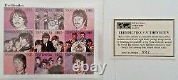 Six New John Lennon Stamp Sheets International Collectors Society Beatles withCOA