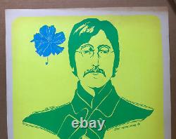 Steve Sachs John Lennon Original Vintage Blacklight Poster The Beatles 1967 60s