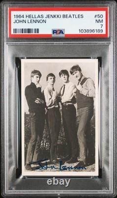 THE BEATLES 1964 Hellas Jenkki John Lennon #50 PSA 7 POP 1. NONE HIGHER