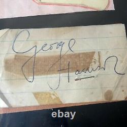 THE BEATLES BAS Beckett Slab Autograph Signed Cut Signatures John Lennon
