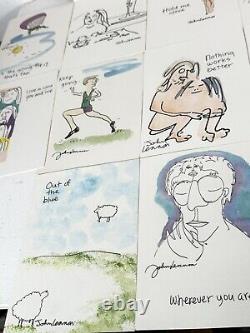 THE BEATLES Bundle of 26 JOHN LENNON ART GREETING CARDS UNUSED Ideal for framing