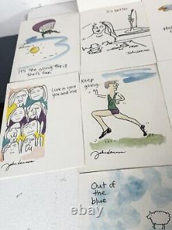 THE BEATLES Bundle of 26 JOHN LENNON ART GREETING CARDS UNUSED Ideal for framing