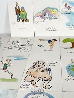 THE BEATLES Bundle of 26 JOHN LENNON ART GREETING CARDS UNUSED Ideal for framing