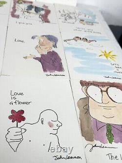 THE BEATLES Bundle of 26 JOHN LENNON ART GREETING CARDS UNUSED Ideal for framing