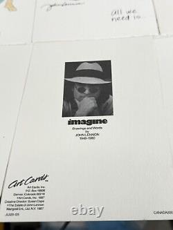 THE BEATLES Bundle of 26 JOHN LENNON ART GREETING CARDS UNUSED Ideal for framing