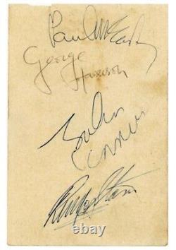 THE BEATLES FULL SET SIGNED AUTOGRAPHED LENNON MCCARTNEY STARR HARRISON (3) COAs