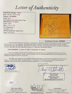 THE BEATLES FULL SET SIGNED AUTOGRAPHED LENNON MCCARTNEY STARR HARRISON (3) COAs