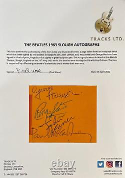 THE BEATLES FULL SET SIGNED AUTOGRAPHED LENNON MCCARTNEY STARR HARRISON (3) COAs