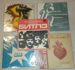 THE BEATLES JOHN LENNON USSR GEORGIAN ONLY 5 EPs LOT! MEGA RARE! LISTEN