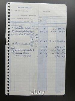 THE BEATLES LENNON McCARTNEY 1970 ROYALTY STATEMENT FOR RUN FOR YOUR LIFE