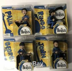 THE BEATLES McFARLANE SATURDAY MORNING CARTOON FIGURES SET OF 4 DOLLS NIP